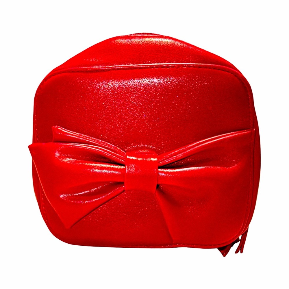 Trish McEvoy Makeup Planner Cosmetic Organizer Binder NWOT Black Red Zip Beauty